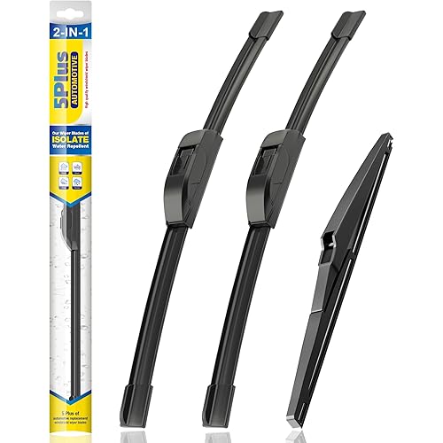 5 PLUS® Silicone Windshield Wiper Blades Replacement for 2021-2014 JEEP Grand Cherokee Wiper Blades(Set of 3),Automotive Replacement Windshield Wiper Blades-22"/21"/11"