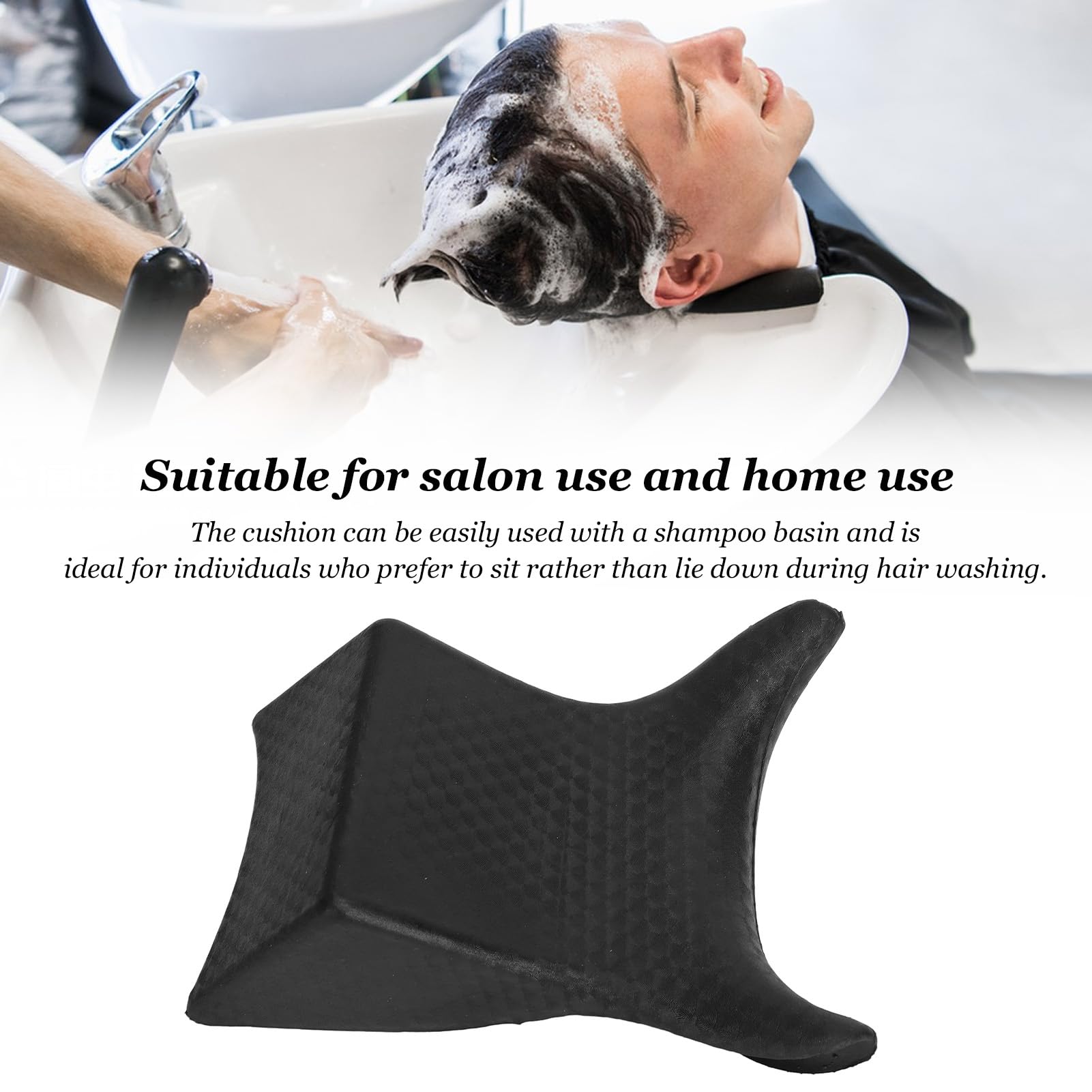 Cuscino Portatile per il Controlavaggio dei Capelli, Cuscino di Supporto per il Poggiatesta dello Shampoo, Silicone Confortevole e Antiscivolo, Facile Pulire per il Salone Spa