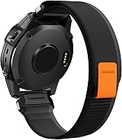 Vista 13 de ANCOOL Correa compatible con Garmin Fenix 7X/6X/5X, correas de nailon de fácil ajuste de 1.024 in para Garmin Fenix 3/5X Plus/6X Pro/Tactix Negro
