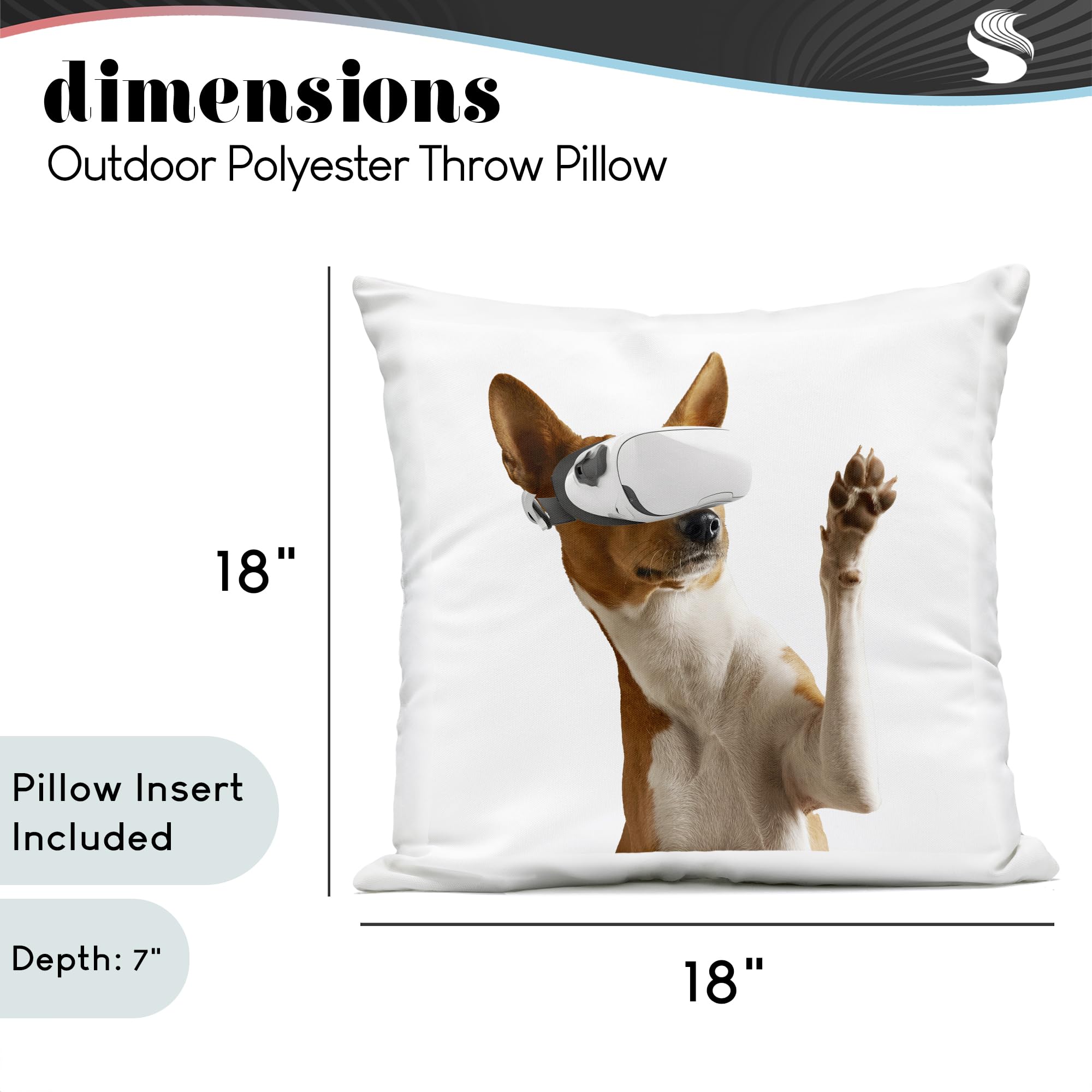 Amazon.com : Stupell Industries - VR Gamer Dog Outdoor Pillow, 18