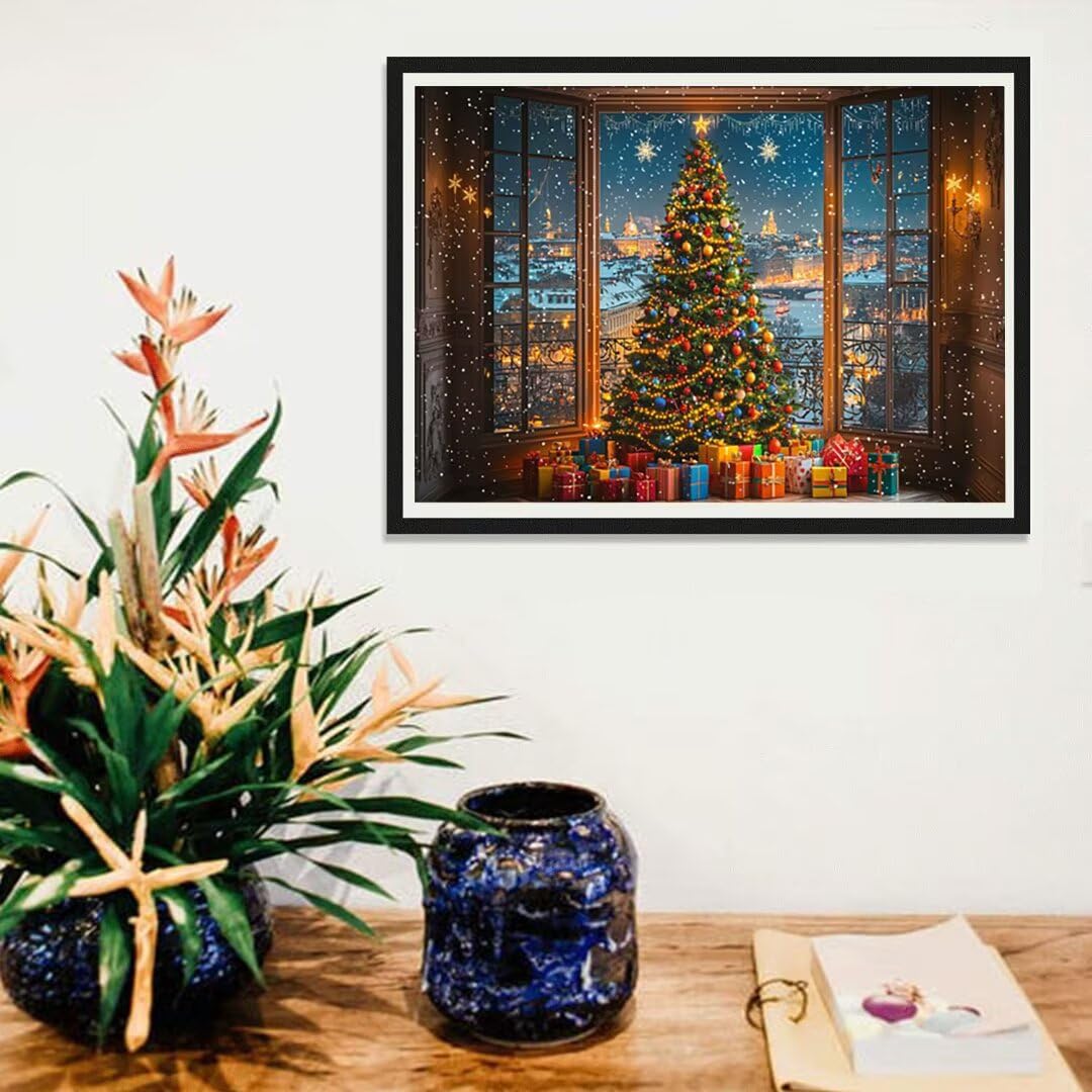 Zestawy do malowania diamentami z motywem choinki 5D dla początkujących dorosłych, DIY, krajobraz, sztuka dla dzieci, kwadratowe pełne wiercenie, zestaw artystyczny, kryształowy haft, prezenty do
