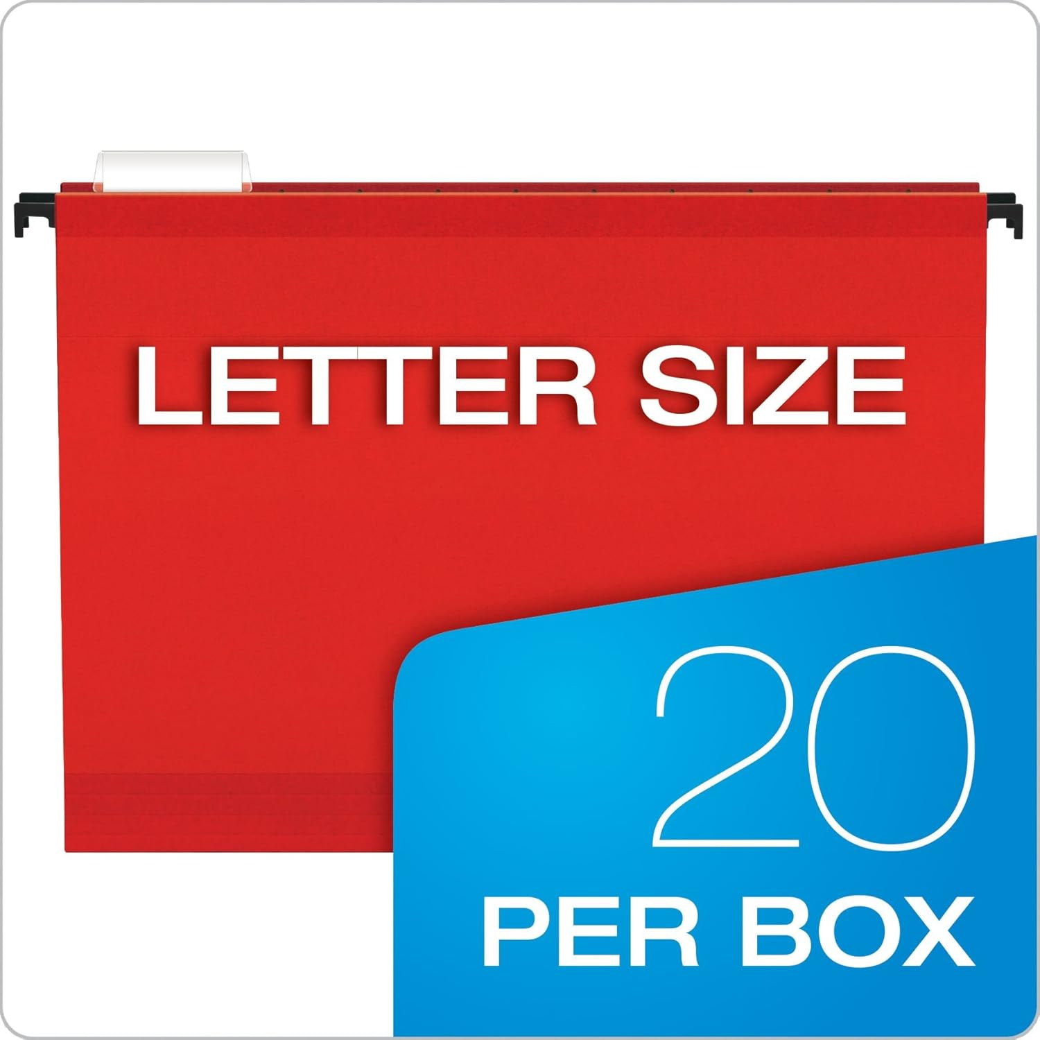 Pendaflex SureHook Extra Capacity Reinforced Hanging Folders, Letter Size, Assorted Colors, Total of 20 Folders per Box (6152X2 ASST) : Hanging File Folders : Office Products