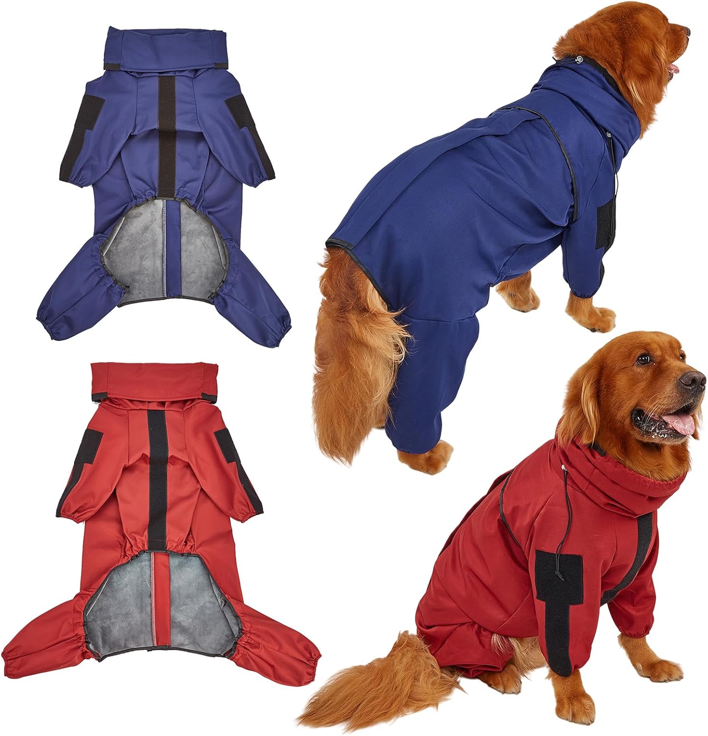 Pet Dog Raincoats Suitable for Large and Small Dog Clothes Windproof and Puppy Rainwear Pet Rainwear