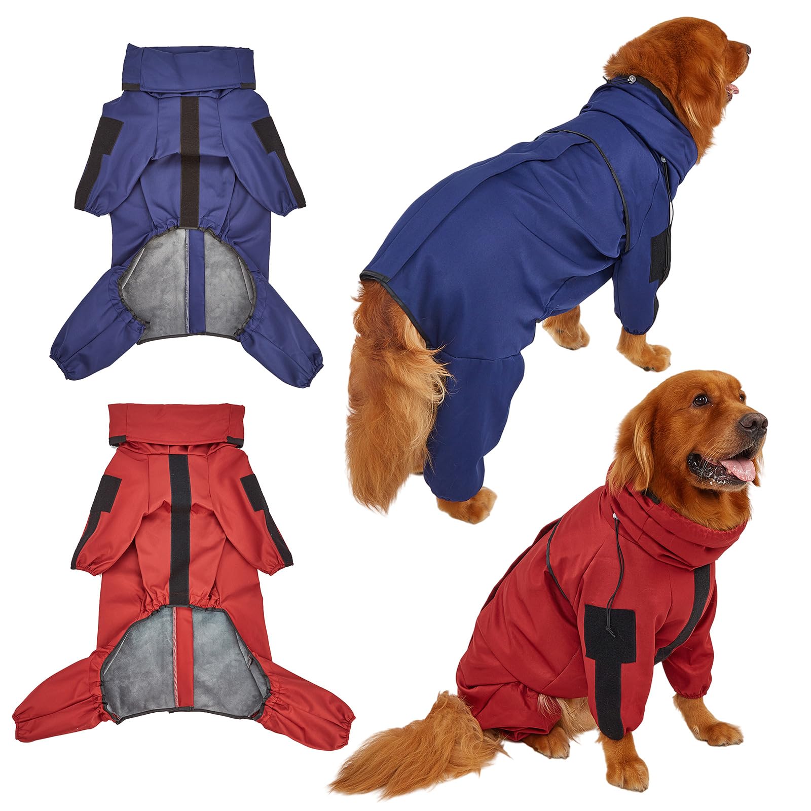 Wasserdichte Regenbekleidung für kleine bis große Hunde und Welpen, Ponchos, Regenbekleidung, wasserabweisend, wasserdichter Hunde-Regenmantel