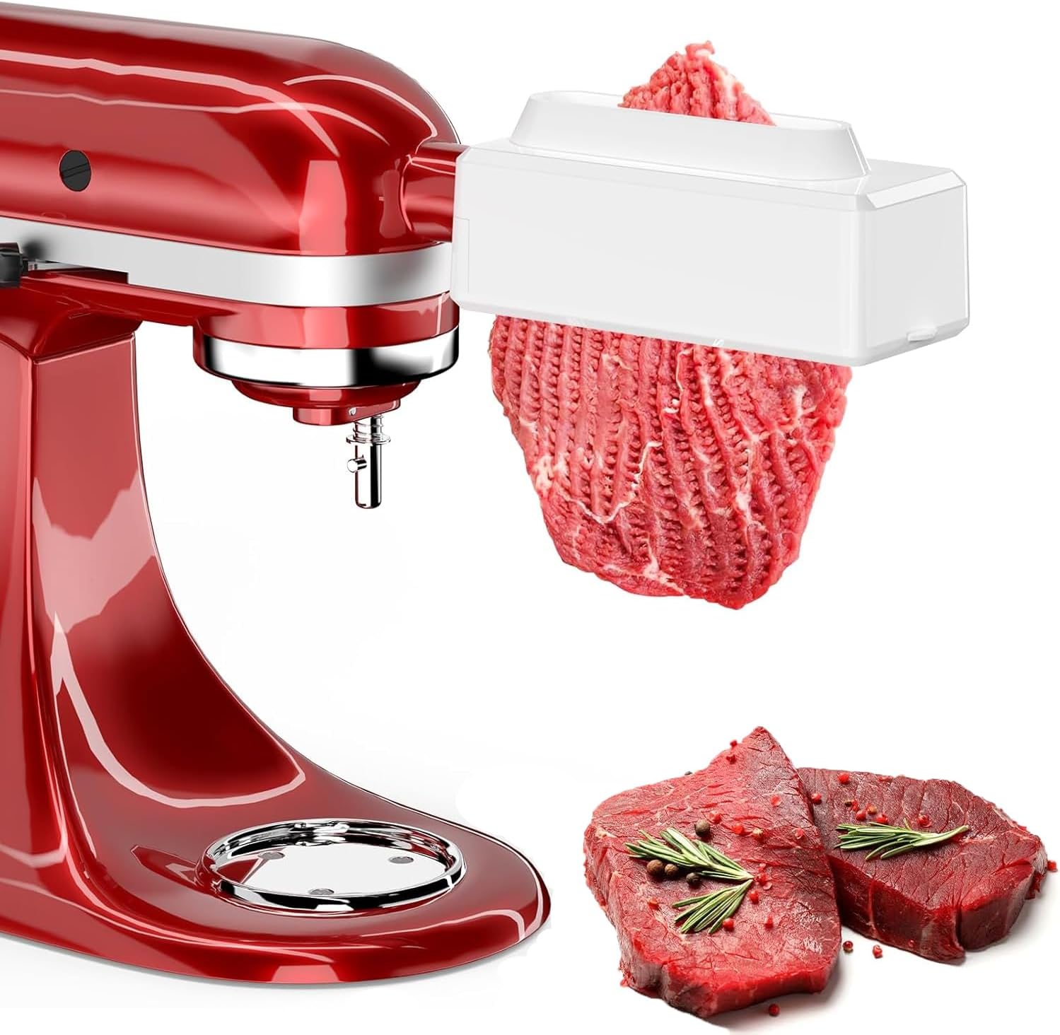 Commercial Meat Tenderizer Machine, Electric Meat Tenderizer Tool with Clear Cover, Safe One-Press Design and Easy to Cleaning for Kitchen Camping and Outdoor Grilling