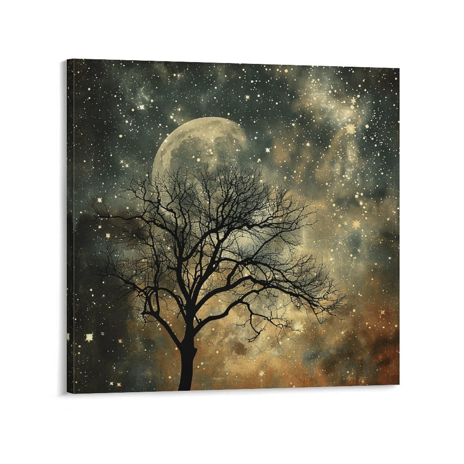 Tree Without Leaves Canvas Wall Art for Bedroom 20x20inch(50x50cm) Canvas Prints Artwork for Walls Modern Picture Artwork Painting for Living Room Aesthetic Wall Paintings for Bathroom Kitchen Office