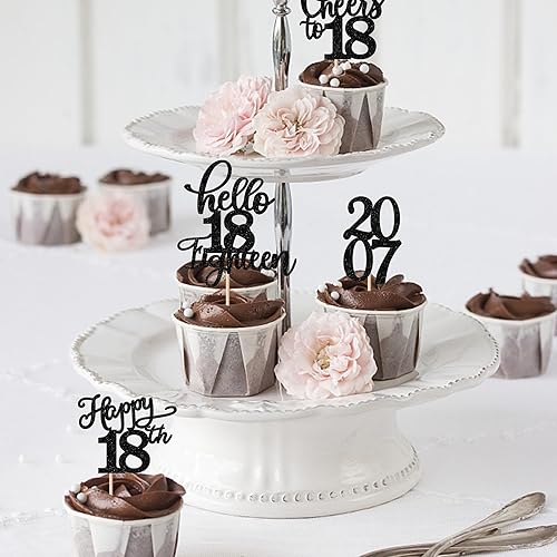 Miniatura 32 de Rsstarxi Paquete de 30 adornos para cupcakes de 15 cumpleaños con purpurina Mis Membrillo 15 desde 2010 Feliz 15º Cupcake Toppers Quince Cheers to