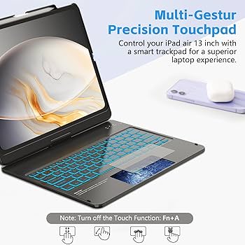 Amazon.com: FUWANG Touch Keyboard Case for iPad Air 13 inch