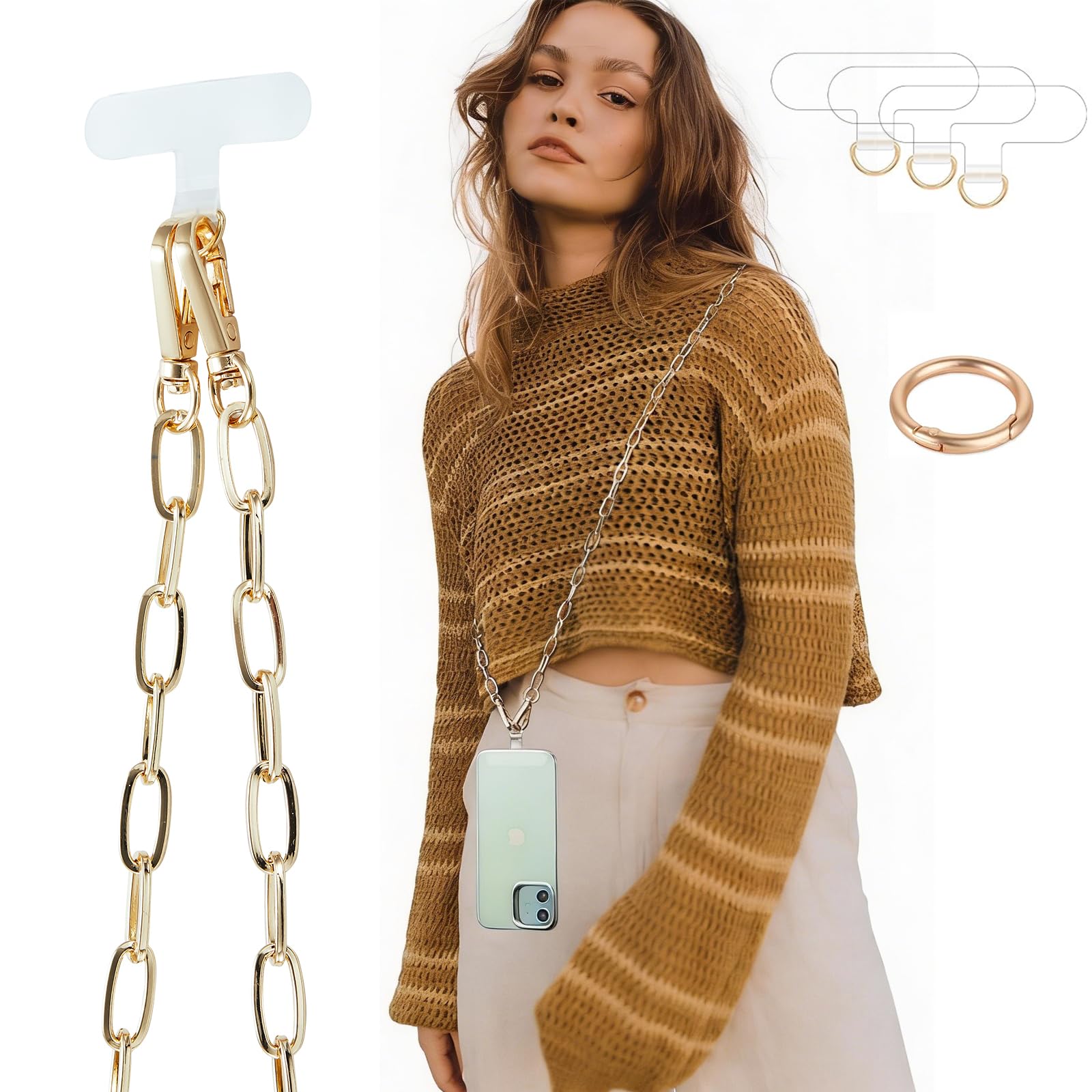 Amazon.com: Casecond Crossbody Phone Lanyard Chain Shoulder