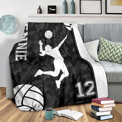 Miniatura 5 de Manta de forro polar Sherpa con patrón de camuflaje negro personalizado, número de nombre personalizado, manta de forro polar Sherpa de alta