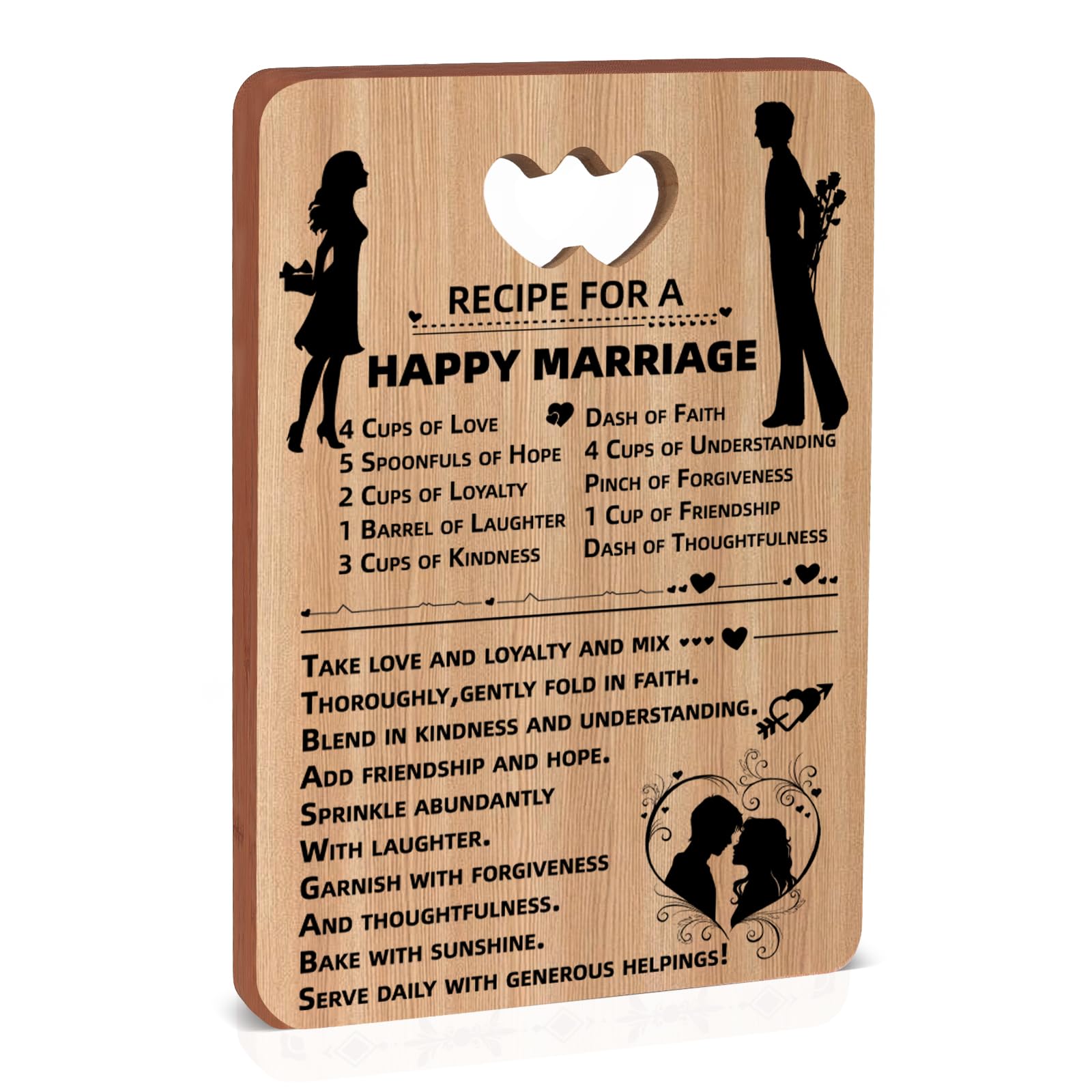 Wedding Gifts for Couples,Bamboo Cutting Board Marriage Wedding Gifts for Bride and Groom Mr and Mrs Presents
