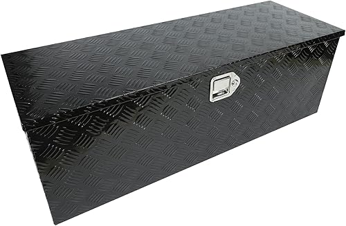 Miniatura 9 de VOWAGH Caja de herramientas de aluminio resistente de 39 x 16.5 x 12 pulgadas, caja de herramientas de 5 barras, con patrón de banda de rodadura