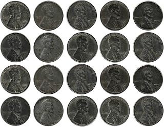 1943 Various Mint Marks Count of 20 Genuine World War II WWII Steel Pennies P, D & S Mint Marks All Grade Better Than Cent Seller Fine