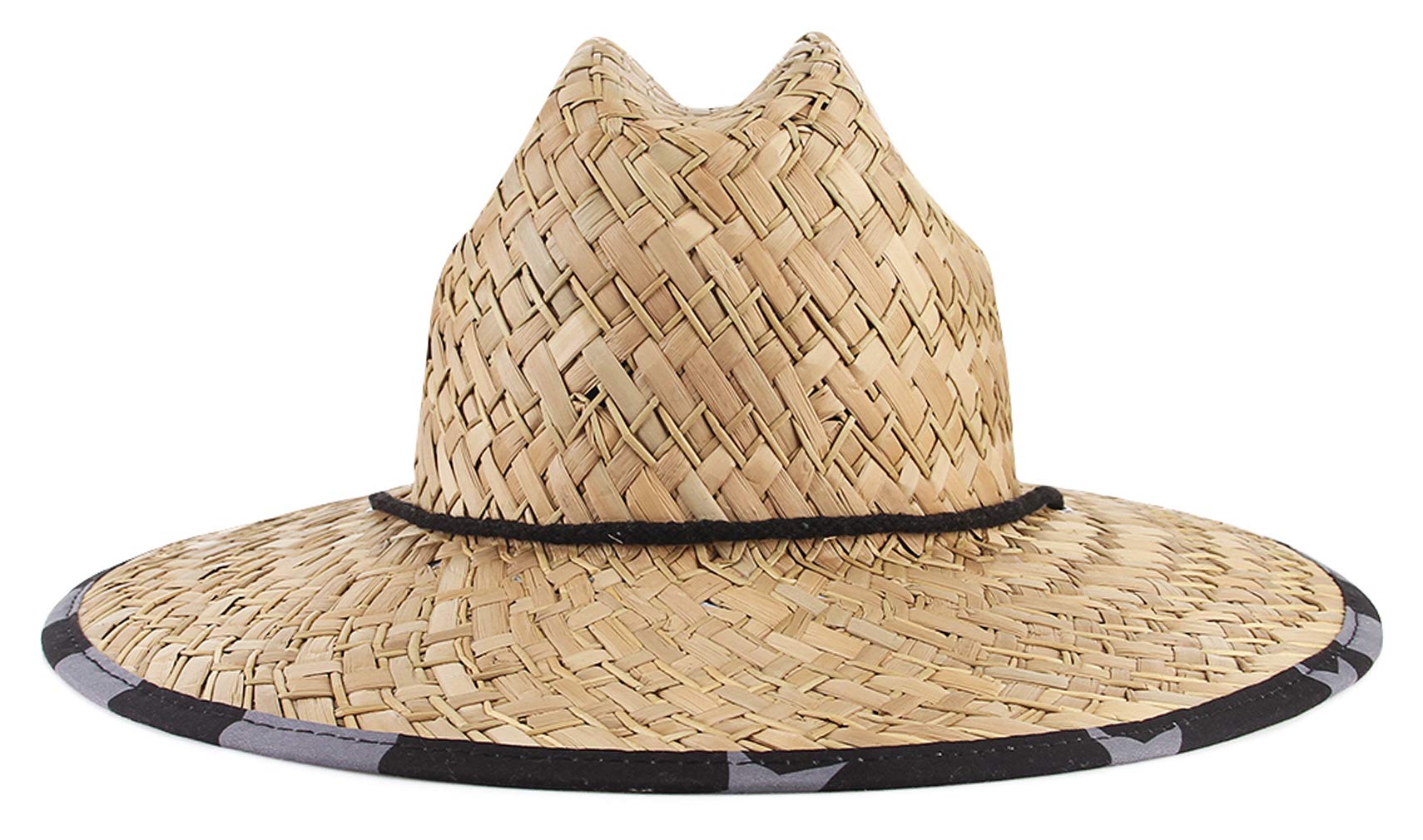 GEMVIE Sombrero de Paja Playa para Hombre ala Ancha Verano Ajustable Urban Gorro Unisexo Estilo Socorrista