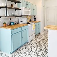 Vista 4 de STENCILIT® Scandinavian Plantilla grande para piso - XL de 18 x 18 pulgadas, plantilla de azulejos, plantillas para pintar pisos, plantillas