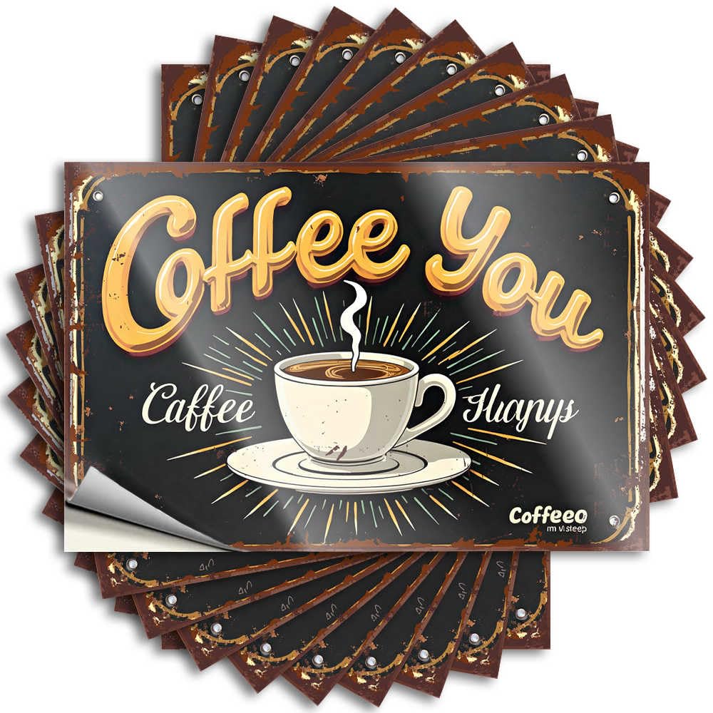 Fzfn Colour Decals Gifts Peel And Stick - Steaming Hot Coffee: A Morning Essential For You Helmet Fluffy Waterproof Vinyl For Gamers(6X9cm)