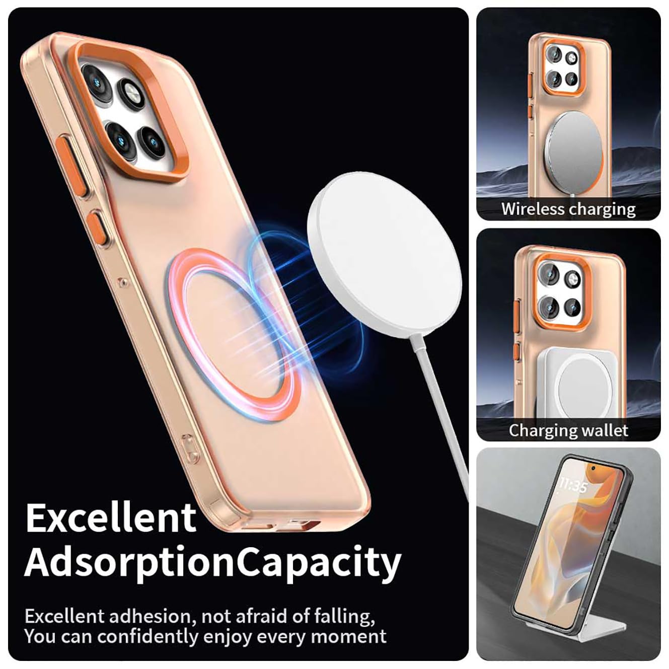 ILING Cover per OPPO Reno 14 FS (OPPO Reno 14F 5G/4G), Compatibile con la Ricarica Magnetica, Ultra Sottile Traslucida Matte Rigido PC + Flessibile Silicone TPU Bumper Antiurto Custodia (Verde