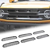 Vista 11 de Kit de 6 piezas de rejilla de malla para parrilla delantera, marco de cubierta, para Ford Bronco 2021-2024 de 2/4 puertas, accesorios exteriores