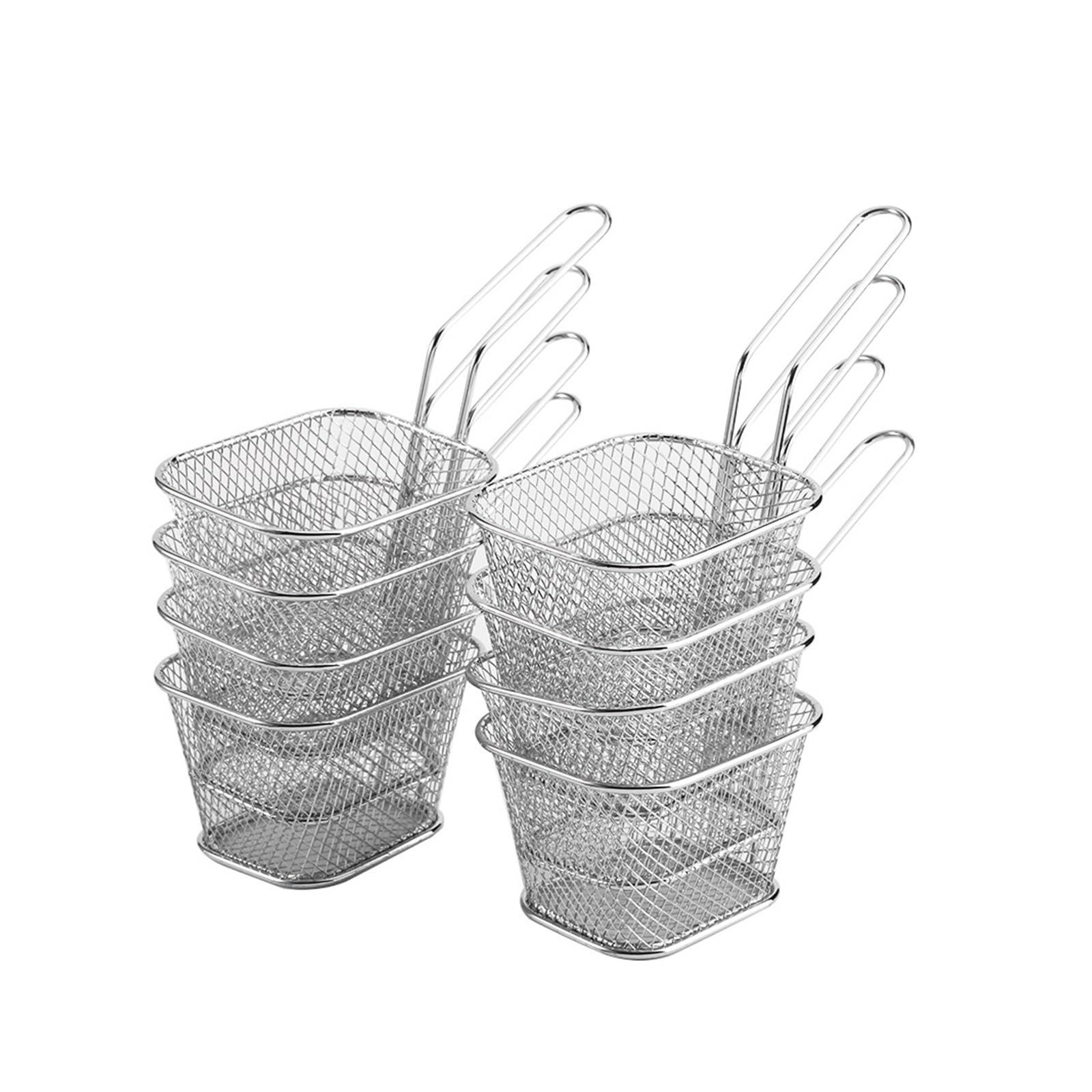 Mini paniers à frites acier inoxydable pour frites croustillantes