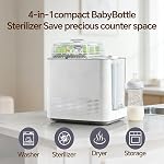 Bottle Washer Sterilizer And Dryer,Bottle Sterilizer And Dryer With Storage, Suitable For Bottles And Baby Products, Sterilisateur Biberon Quick 19/49 Minute Wash Cycles.