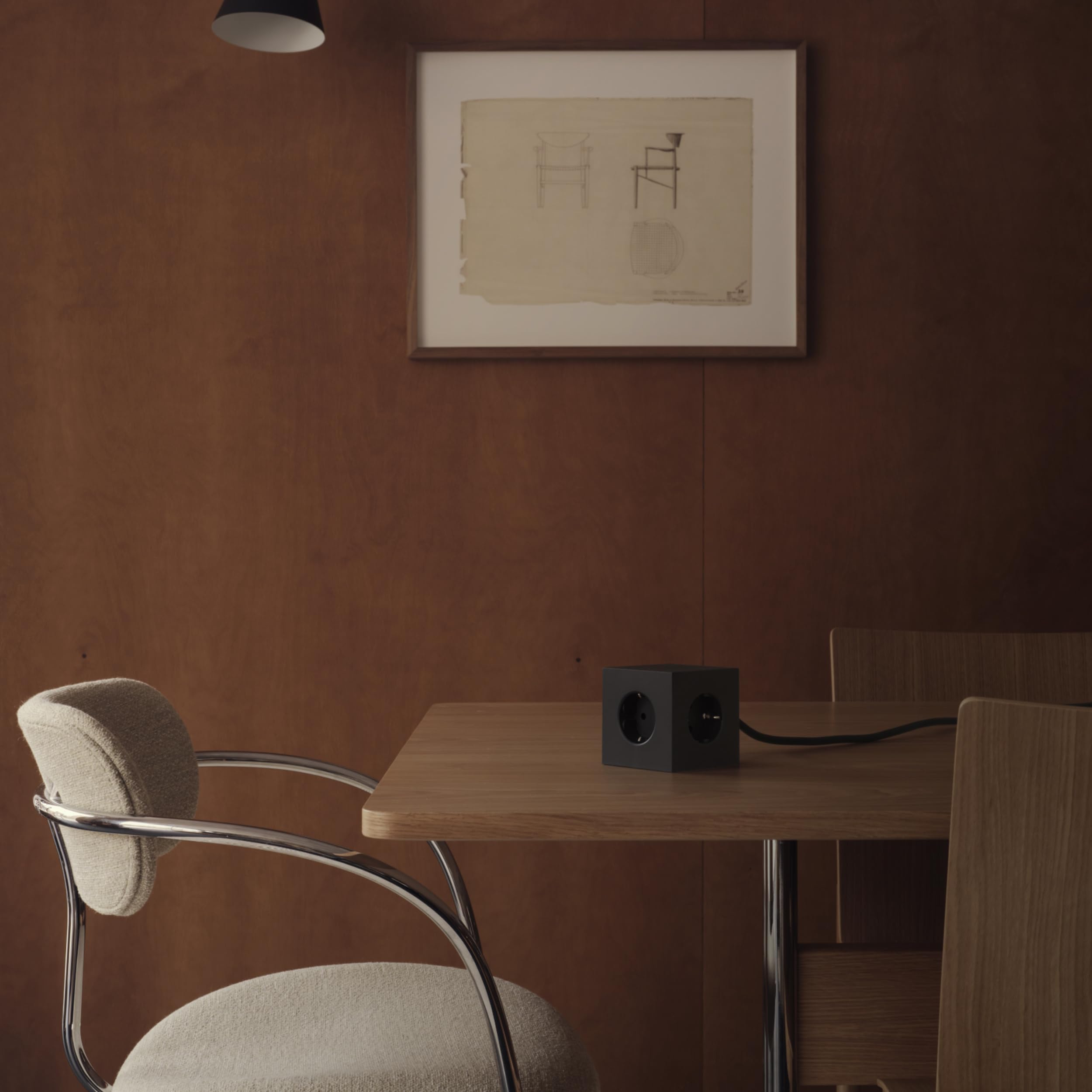Avolt Square 1 Multipresa Cubo Magnetica, 3 Prese, 2 USB-C 30W | Multipresa magnetica nera. Ciabatta cubo di design, ricarica rapida USB-C 30W per scrivania, casa e ufficio
