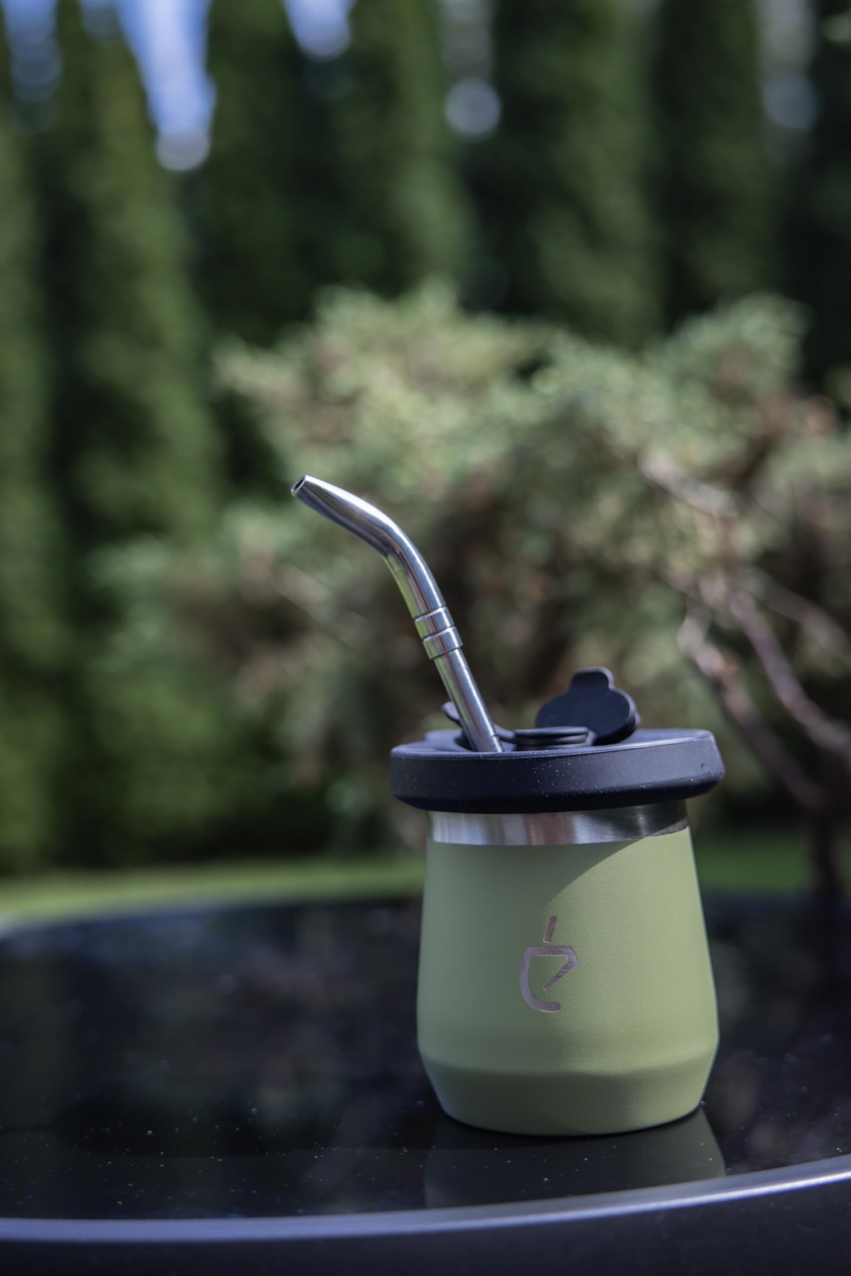 Zestaw Yerba Mate 7w1 Un Mate® Travel Termolid DualFlow PRO Forest Green – termos 1000 ml, yerbomos 500 ml, matero 230 ml, bombilla, yerbera, czyścik, zestaw prezentowy (Green)