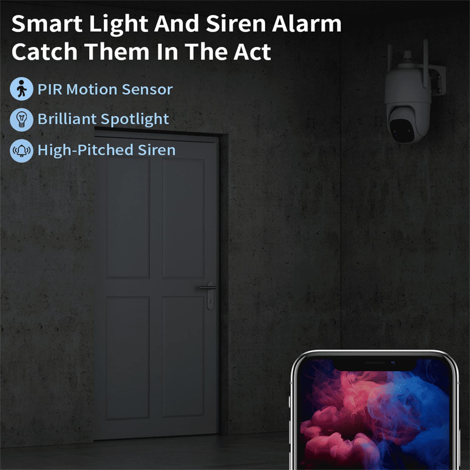 Kamera bezpieczeństwa na zewnątrz, 1080P kamera PTZ Wifi bezpieczeństwo w domu System CCTV AI inteligentne dziecko wewnętrzne zasilanie bateryjne PIR sieć IP bezprzewodowa kamera monitorująca