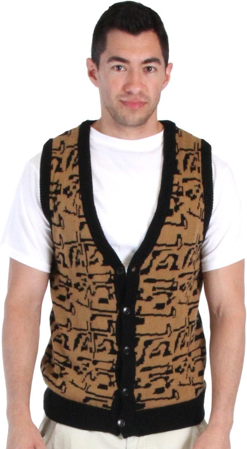 80's Movie Ferris Bueller's Day Off Button Up Costume Sweater Vest