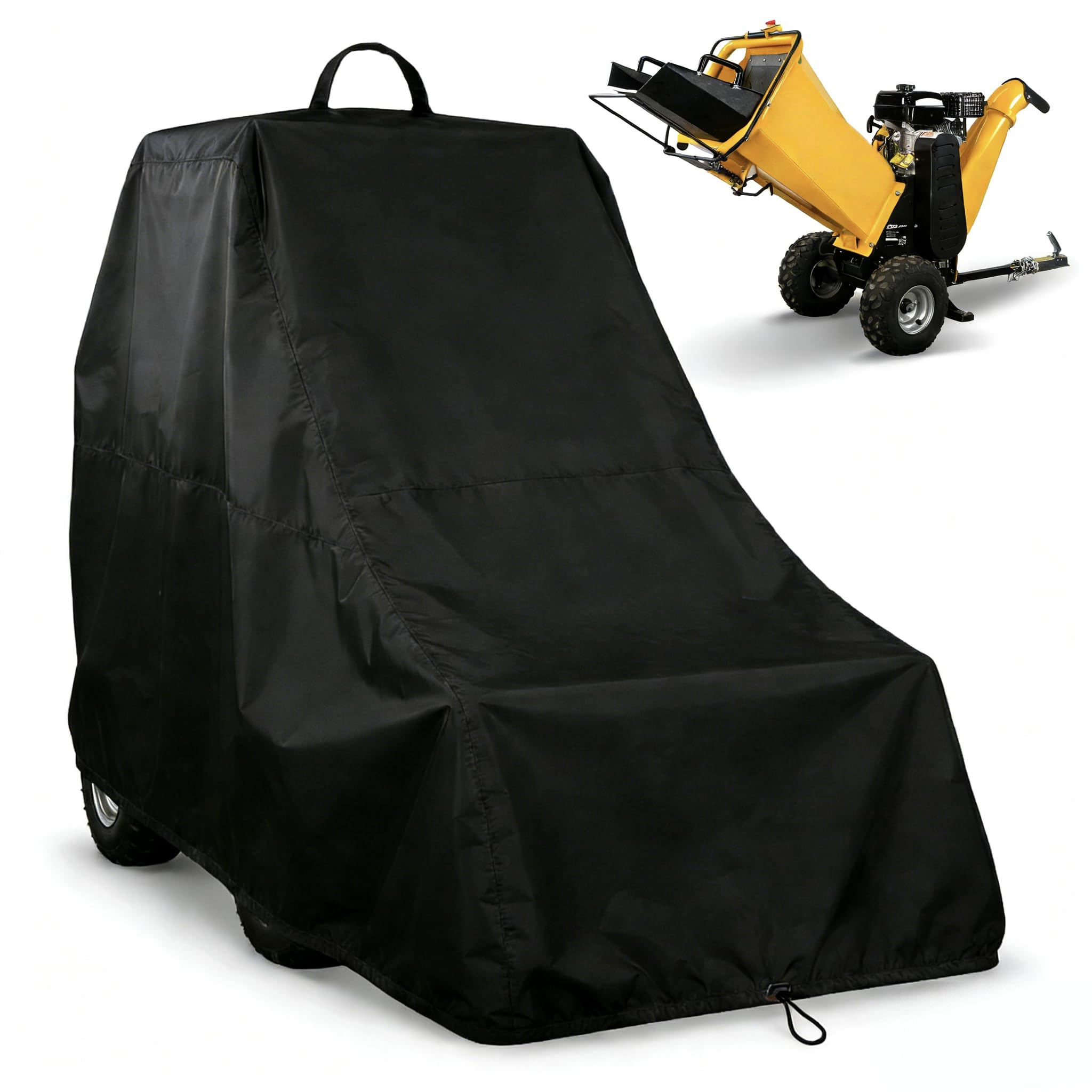 Modchase Garden Shredder Cover,Power Tool Cover Waterproof with Handles & Drawstring for Wood Chipper, Fits Chippers Shredders & Mulchers Log Splitter Cardboard Shredders Wolf Garten Tools-125x52x81cm