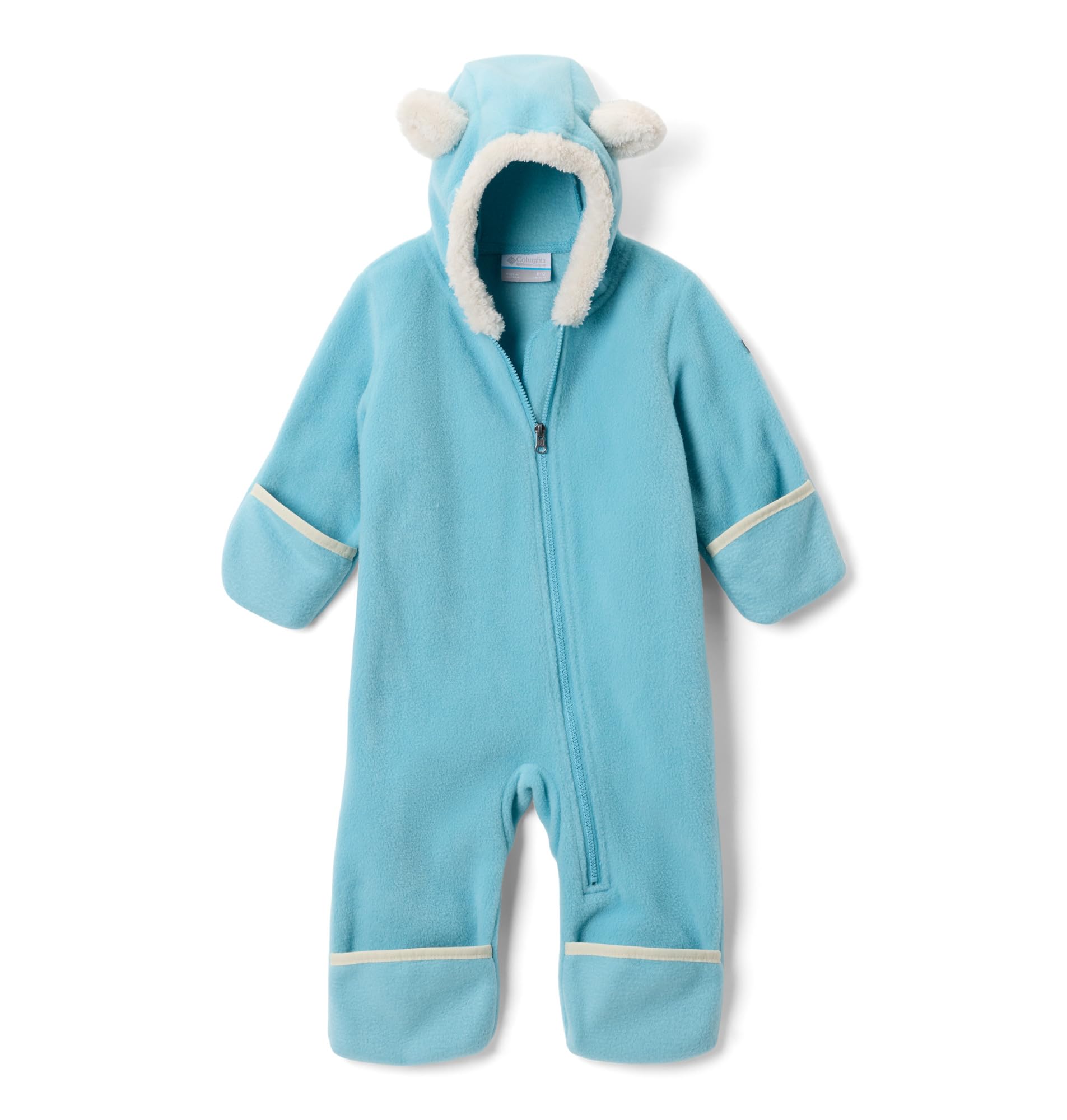 Columbia Tiny Bear II Bunting Polar Warstwa zewnętrzna, przytulny polar, łatwy do zakładania i zdejmowania, składane ręce, śmieszne uszy zwierzęce - niemowlę