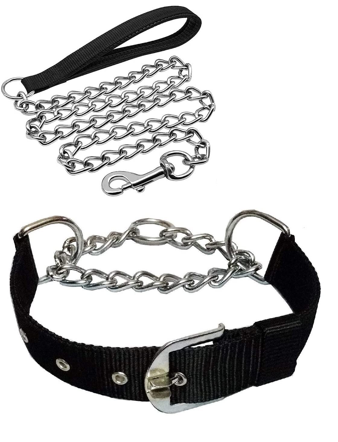 VIP Collection stainless steel half chain gentle nylon Choke Collar Chew Proof strong adjustable choke collar with Chew proof strong chain leash with padded cusion handle suitable comfortable for walking runnimg training and controlling aggressive fo (B0BP8897YZ) Amazon Price History, Amazon Price Tracker