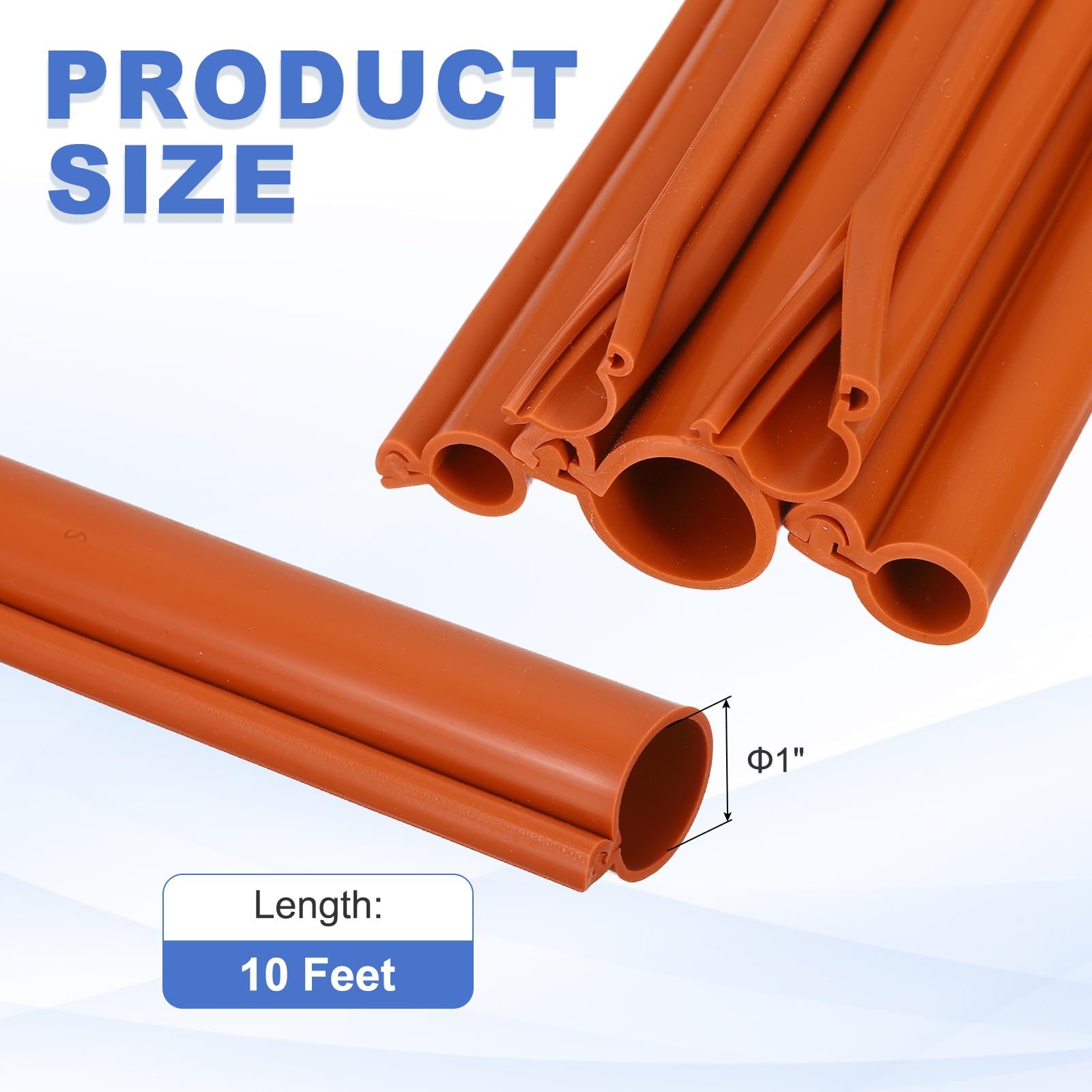 QUARKZMAN Fascia Per Cavi Da 3 Metri, Diametro Interno 1 Pollice, Copertura Flessibile Per Organizzare Cavi, Isolante A Scatto Per Sottostazioni E Reti Ad Alta Tensione, Colore Rosso