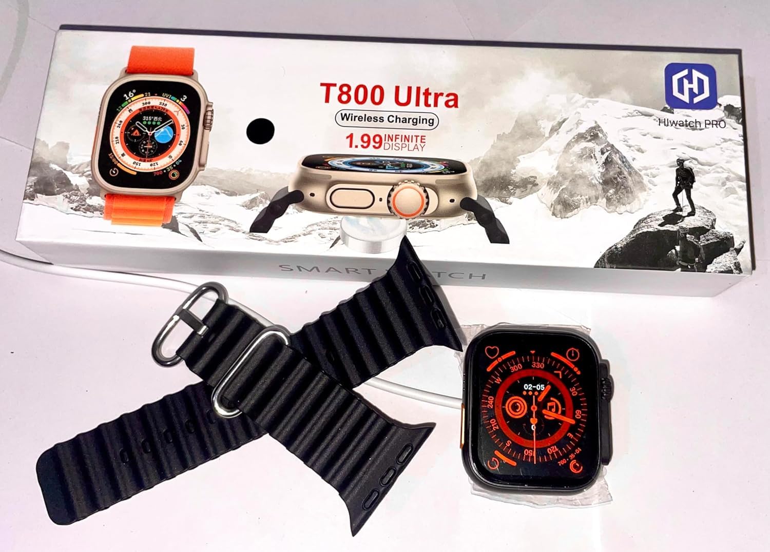 Tru i T800 Ultra Smart Watch 1.99 inch Infinite Display,Bluetooth Calling,Heart Rate Tracking, Sports Features (T800 Black, 6 Months Warranty) (B0CJVDSWS8) Amazon Price History, Amazon Price Tracker