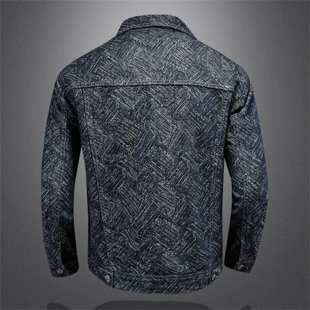 Męska wiosenna uniwersalna biznesowa kurtka dżinsowa retro streetwear płaszcze motocyklowe
