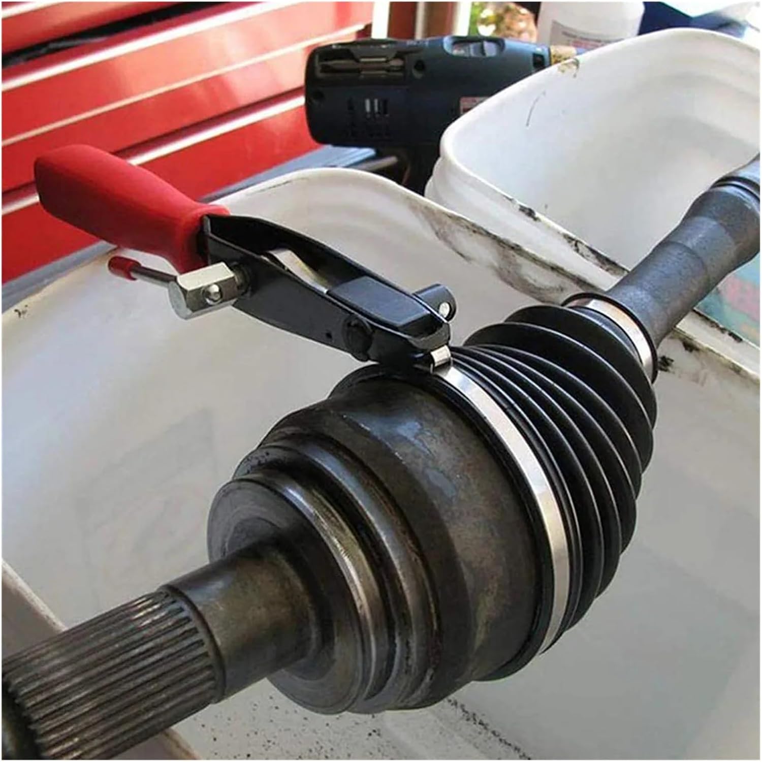 2Pcs CV Clamp and Joint Boot Pliers Tool Banding Crimper Cutter