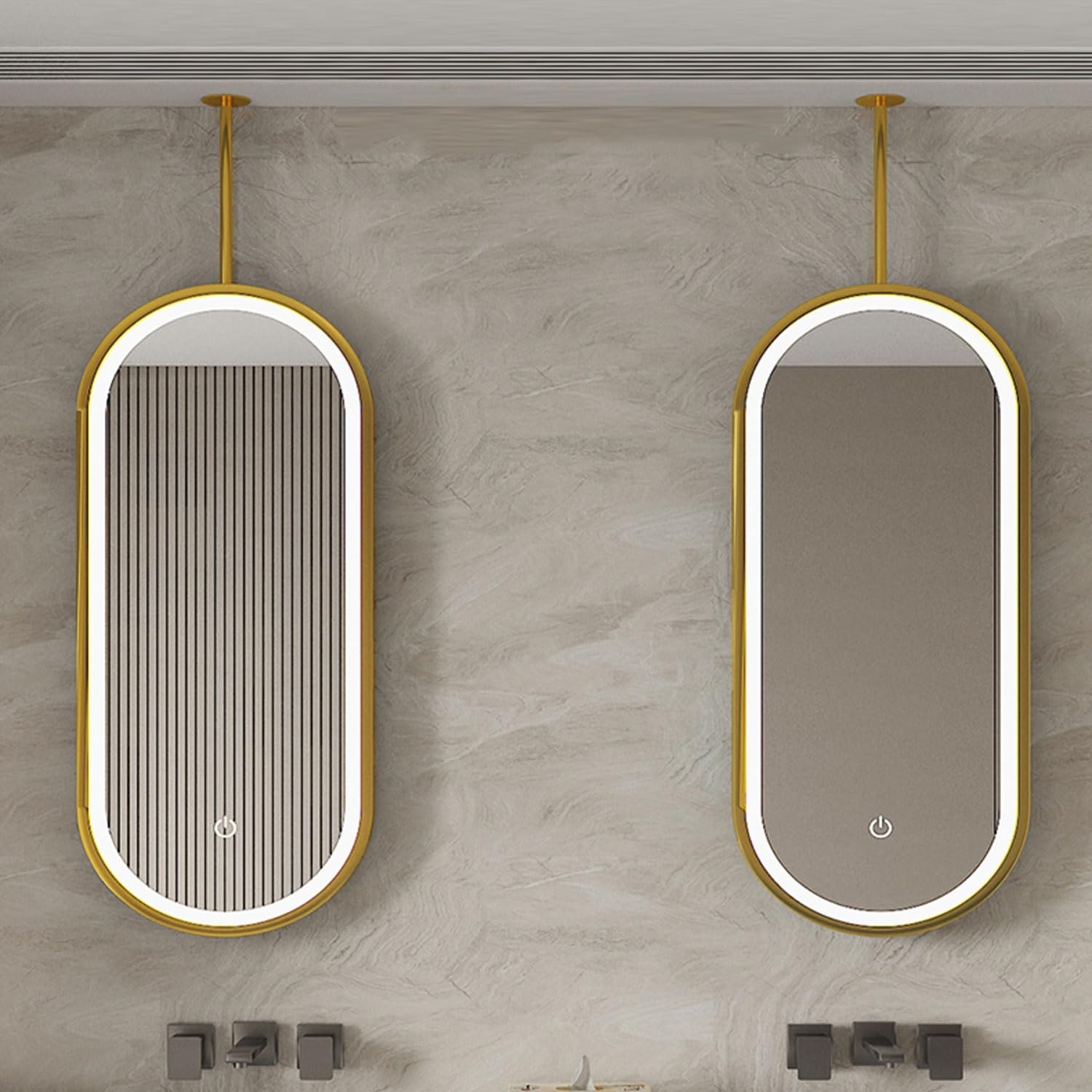 Miroir de salle de bain ovale LED idéal pour valoriser votre entrée