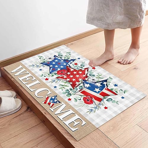 Miniatura 244 de Alfombras y tapetes de cocina Hello Fall, 2 unidades, color azul, naranja, calabaza, hoja de arce, pájaros, alfombras antideslizantes con pasillo