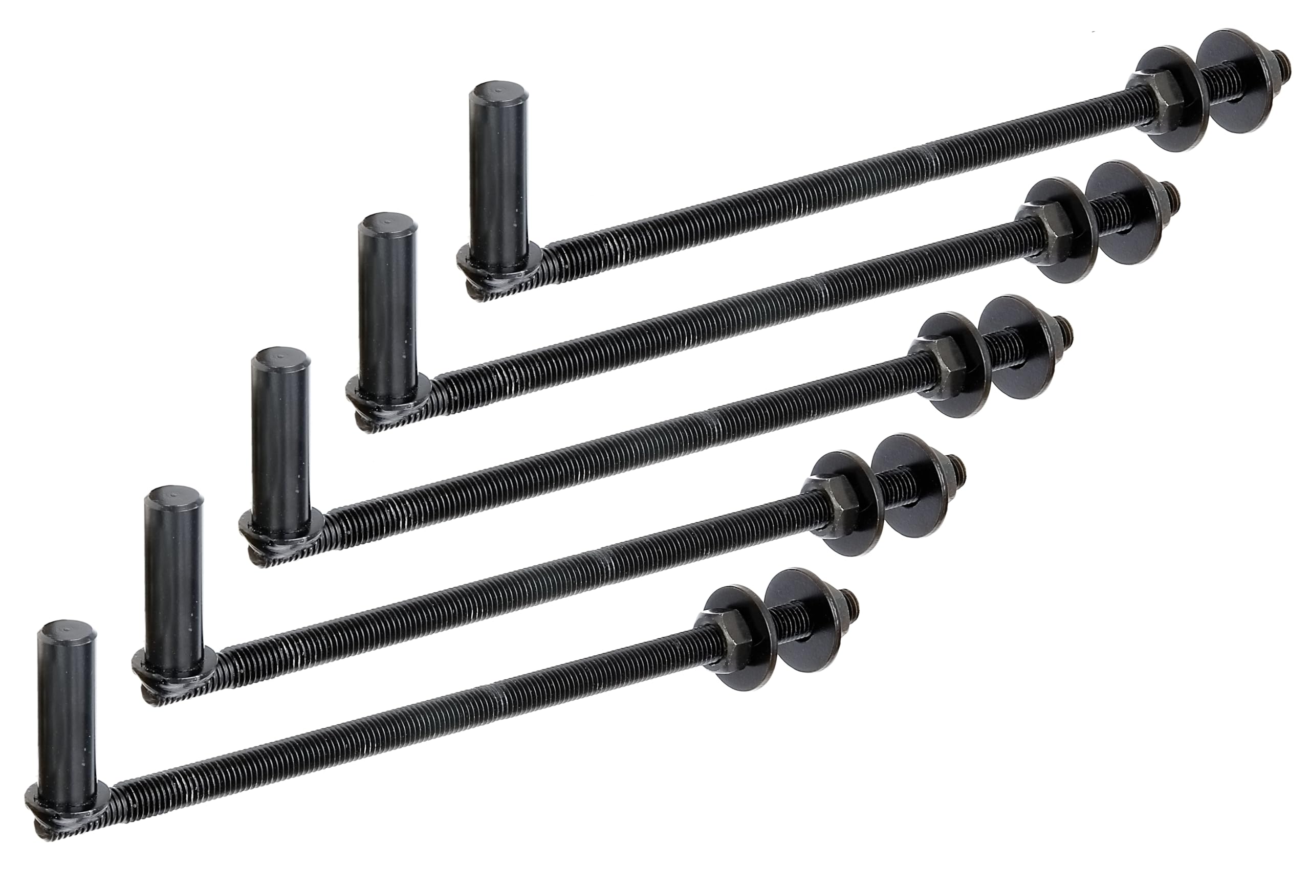 Alberts 864040 Gond à visser | crochet DI, pour poteaux | laque noire pour immersion | cote axe Ø16 mm | longueur 290 mm | kit de 5