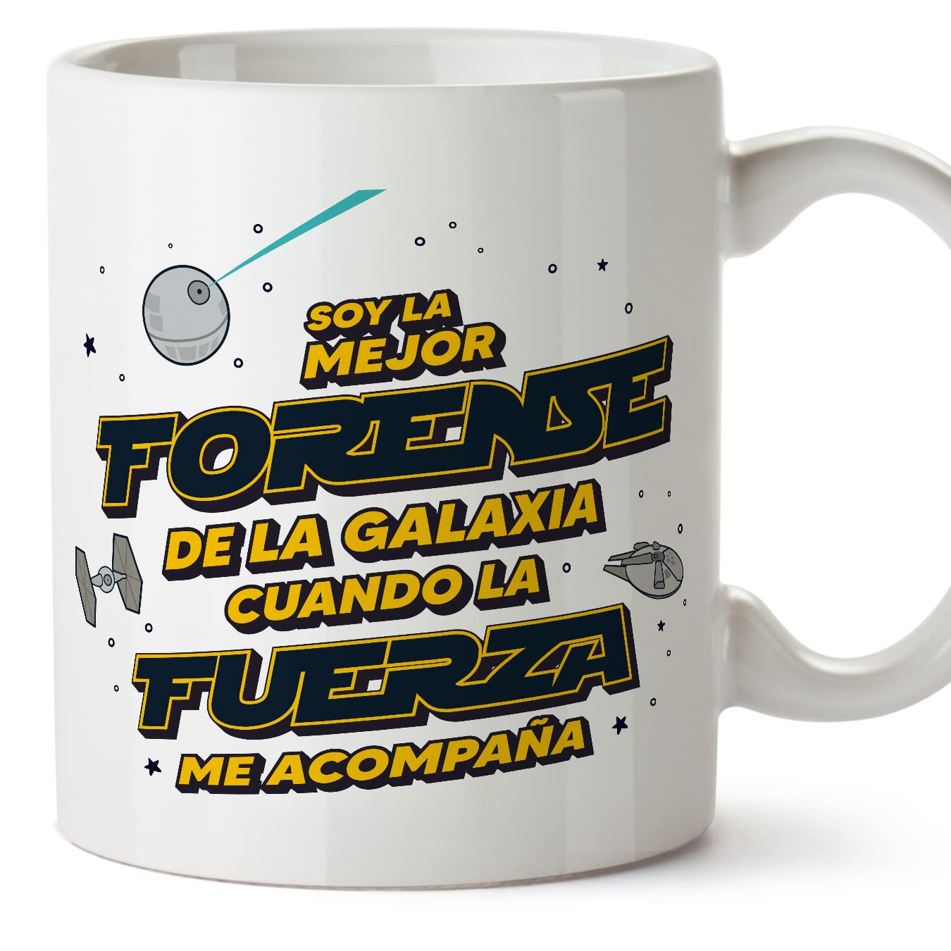 MUGFFINS Tazas para JEFE hombre - En Español - Mejor de la Galaxia Cuando Fuerza me Acompaña - 11 oz / 330 ml - Regalo original y divertido — view 23
