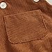 Newborn Baby Boy Girl Fall Clothes Sleeveless Corduroy Romper Overalls Jumpsuits with Pocket Infant Photoshoot Outfits (A Brown, 0-3 Months)