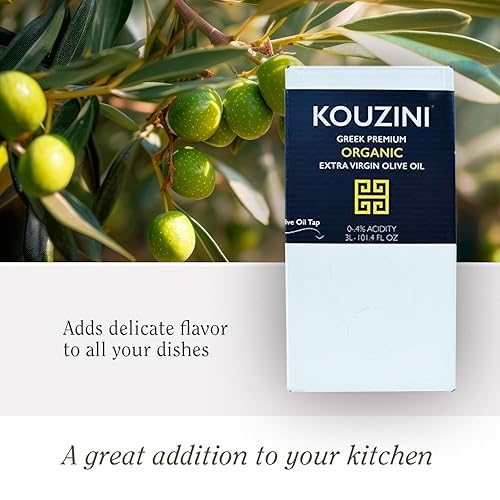 Miniatura 5 de Kouzini Aceite de oliva virgen extra orgánico, bolsa en caja, 3 litros, aceite de oliva griego orgánico de primera calidad en una práctica bolsa de