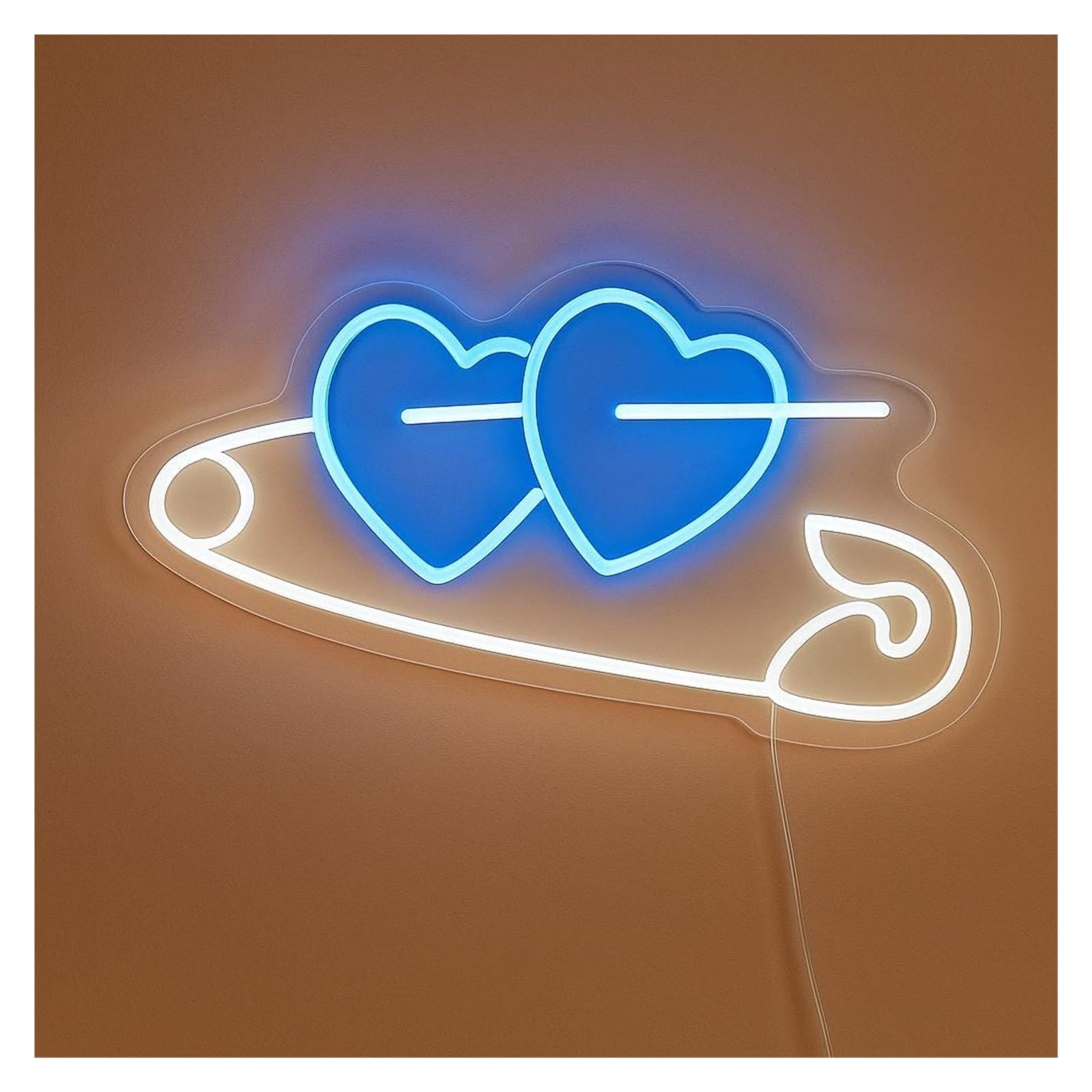 SHOUXI Sign Lamp Hearts Neon Sign, Suitable for Office Room Or Studio Wall Decor with Dimmable 38cm