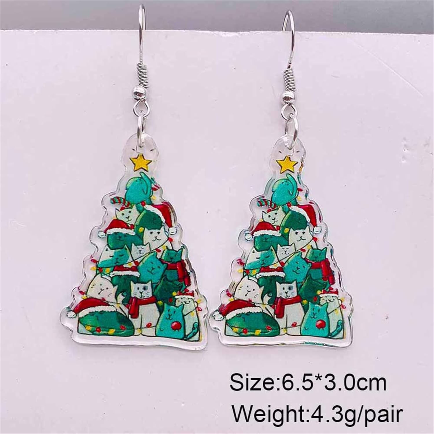 MALOYANVE Christmas Animal Earrings for Women Cute Acrylic Dinosaur Cat Raccoon Yak Alpaca Koala Dangle Stud Earrings Joy Holiday Jewelry - Image 4