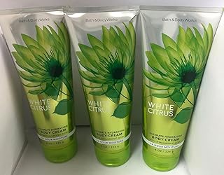 Lot of 3 Bath & Body Works WHITE CITRUS 24 Hour Moisture Ultra Shea Body Cream 8 oz / 226 g