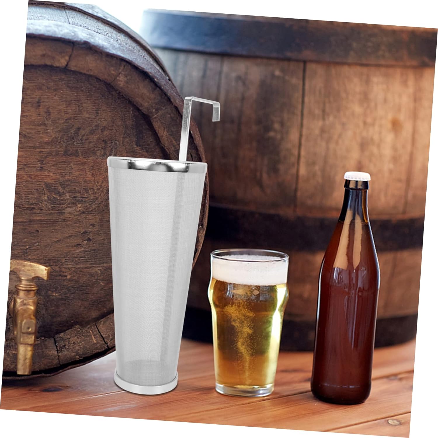Stainless Steel Beer Filter Strainer Food-grade Mesh for Home Brewing and Easy to Clean for Wine and Beer Production