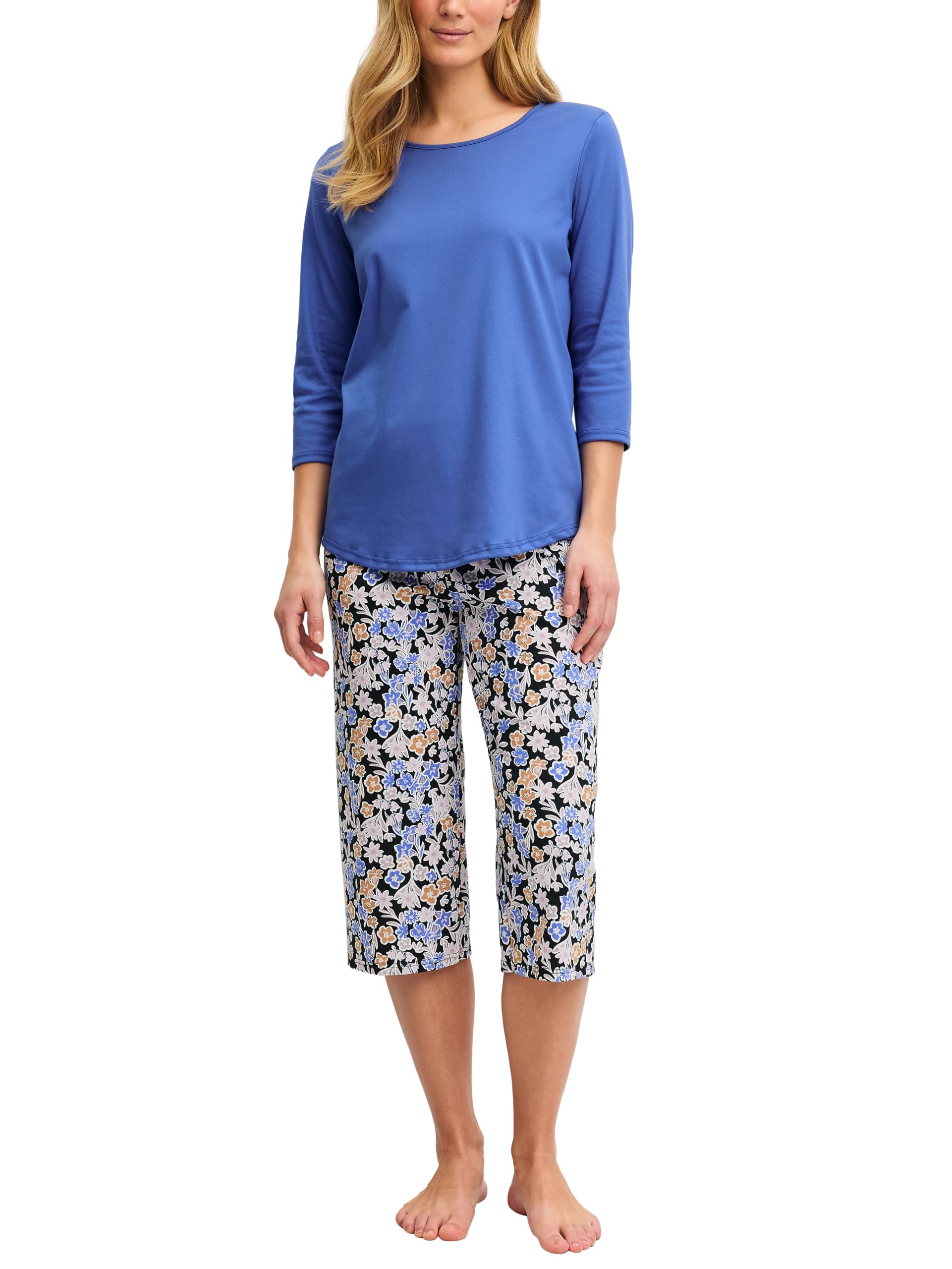 Calida Damen Deep Cobalt Flower Dreams Pyjamaset (1Er Pack)