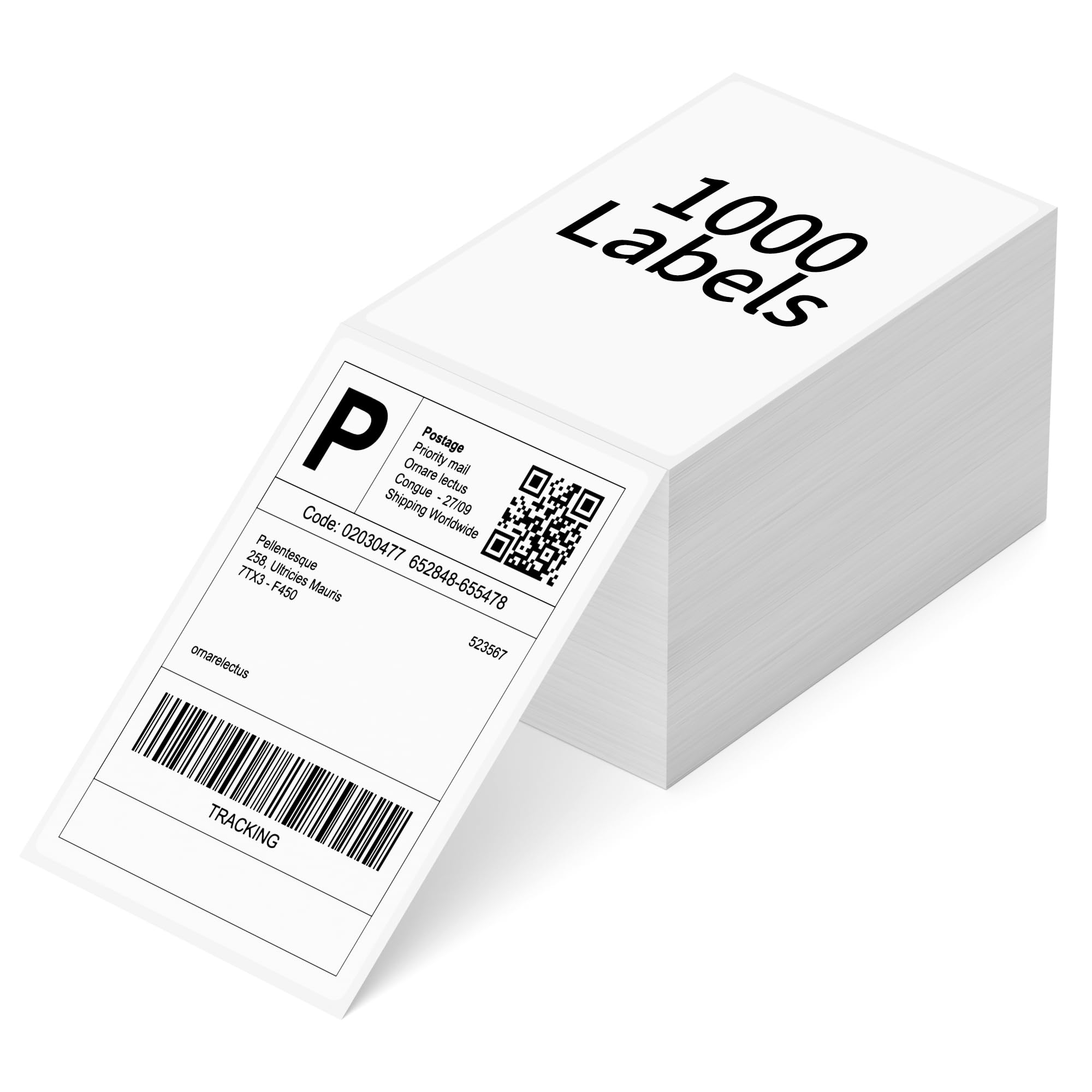 Lot de 1000 étiquettes thermiques directes sans BPA pour adresse, envoi postal, USPS UPS FedEx Amazon Ebay 10,2 x 15,2 cm Blanc