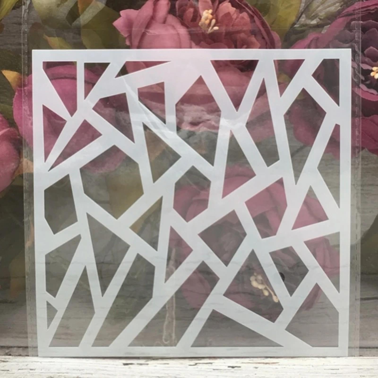 Stencil per dipingere su legno, 8 pezzi, 15 x 15 cm, motivo: foglie ondulate, nuvole, riutilizzabili, per dipingere su legno, pareti, porte, tela, decorazioni per la casa