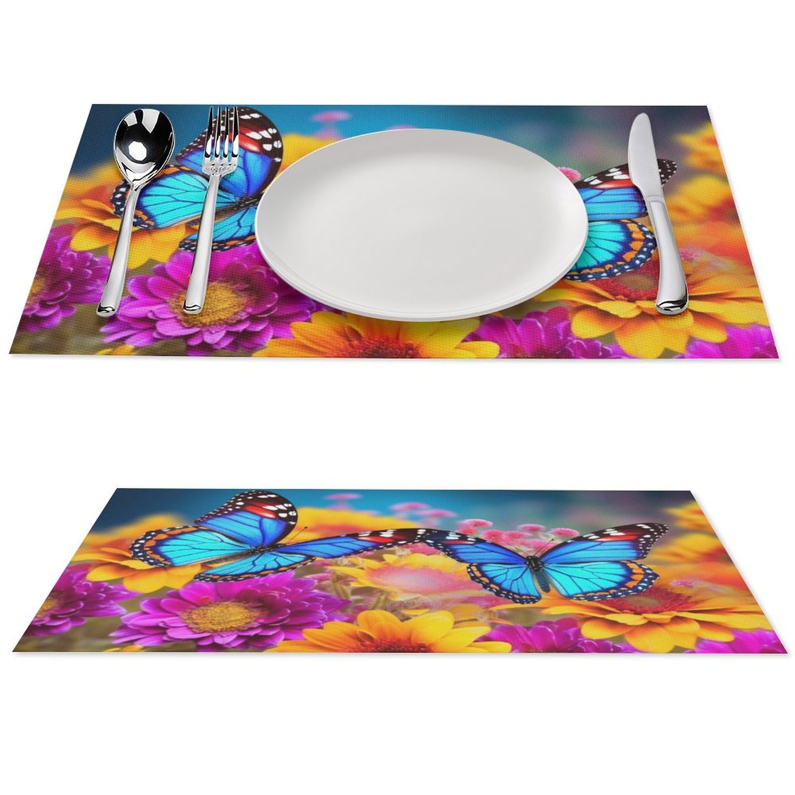 Set de table PVC résistant à la chaleur lot de 4 pour salle à manger 30x45 cm
