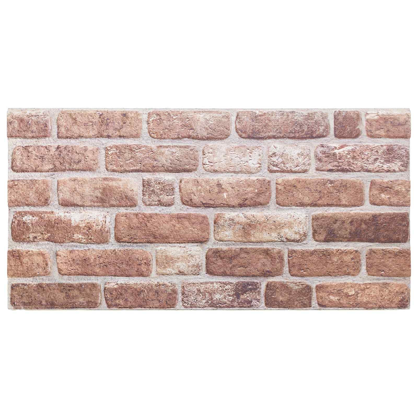 Paneles de pared (10 unidades, espuma EPS, 100 x 50 cm), color marrón